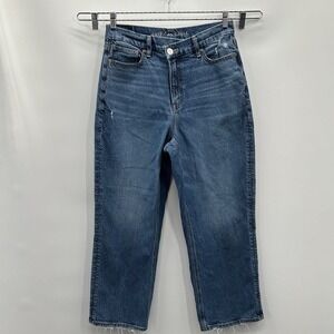 American Eagle Curvy 90’s Straight Jeans Women’s 10 X-short (30/25) Cross Waist